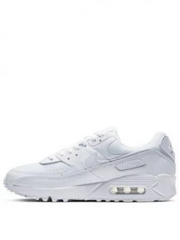 Image of Nike Air Max 90 - White/Grey, Size 5, Women