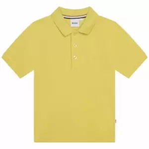Image of Boss Boss Tonal Polo Shirt Juniors - Yellow
