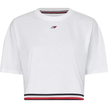 Image of Tommy Sport Crop T Shirt - White YCF