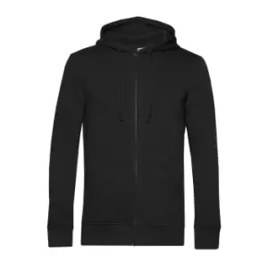 Image of B&C Mens Organic Zipped Hoodie (L) (Black)