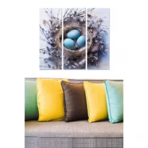 Image of MDF1026952 Multicolor Decorative MDF Painting (3 Pieces)