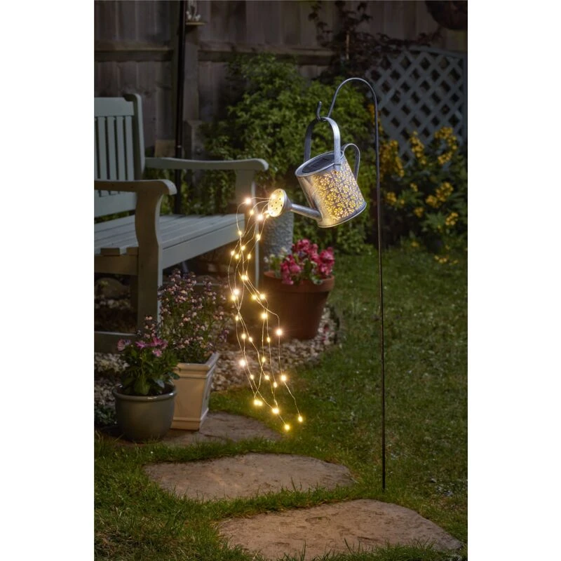 Image of SMART GARDEN Solar Firefly DecorCan Watering Can Lantern LED Light Silhouette - Smart Garden 1012067