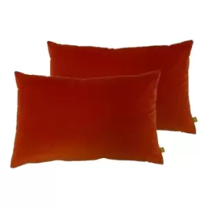 Image of Furn. Contra Twin Pack Polyester Filled Cushions Tangerine