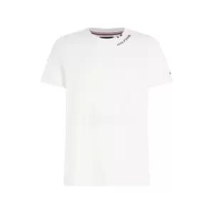 Image of Tommy Hilfiger Rwb Neckline Pique Tee - White