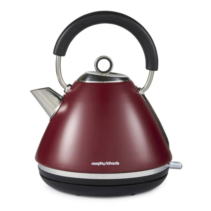 Image of Morphy Richards Accents Pyramid Kettle Rhubarb in Burgundy Size: Small Burgundy Unisex Small