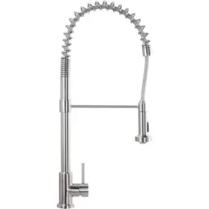 Image of CDA Stainless Steel Single Lever Pull Out Kitchen Mixer Tap