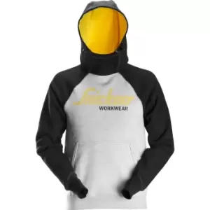 Image of Snickers 2889 Logo Sweatshirt Hoodie Grey/ Black S