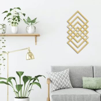 Image of Geometry - Gold Gold Decorative Metal Wall Accessory