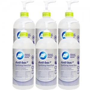 Image of Af Antibacterial Sanitising Hand Rub 500ml Pack of 6
