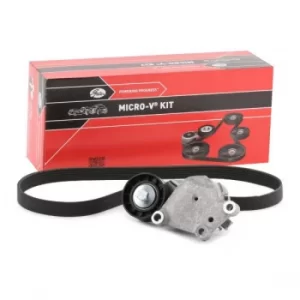 Image of GATES Poly V-Belt PEUGEOT,CITROEN,MINI K026PK975 16112778,1611277880,1611277880 Ribbed Belt,V Ribbed Belt,Multi V Belt,Poly Belt,V-Ribbed Belt Set