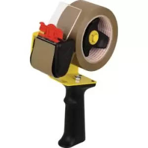 Image of tesa Tape dispenser Tesa Black, Yellow Barrel width (max.): 50 mm