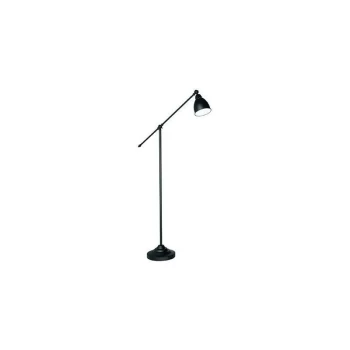 Image of Ideal Lux Newton - 1 Light Adjustable Floor Lamp Matt Black, E27