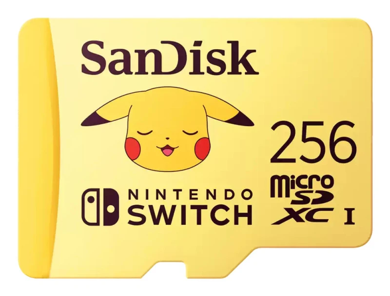 Image of SanDisk 256GB Pokemon Pikachu microSD Card SDSQXAO-256G-GN6ZK