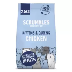 Image of Scrumbles Kitten and Queens Chicken Dry Cat Food 2.5kg