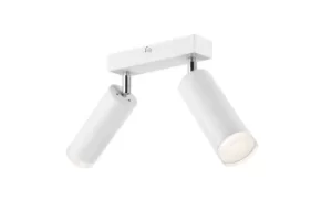 Image of Felix Adjustable Twin Spotlight White, 2x E27