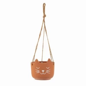 Image of Sass & Belle Whiskers Terracotta Hanging Planter
