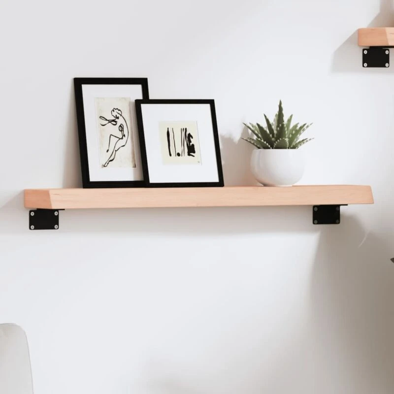 Image of VIDAXL Vidaxl - Wall Shelf 60x10x4cm Untreated Solid Wood Oak 8720845812409
