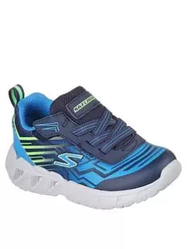 Image of Skechers MAGNA-LIGHTS LIGHT UP BOYS TODDLER TRAINERS, Navy, Size 5 Younger