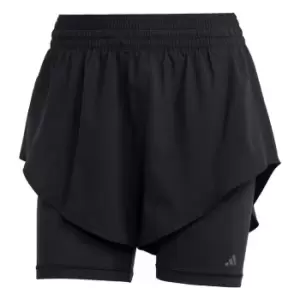 Image of adidas HIIT HEAT.RDY Training 2-in-1 Shorts Womens - Black