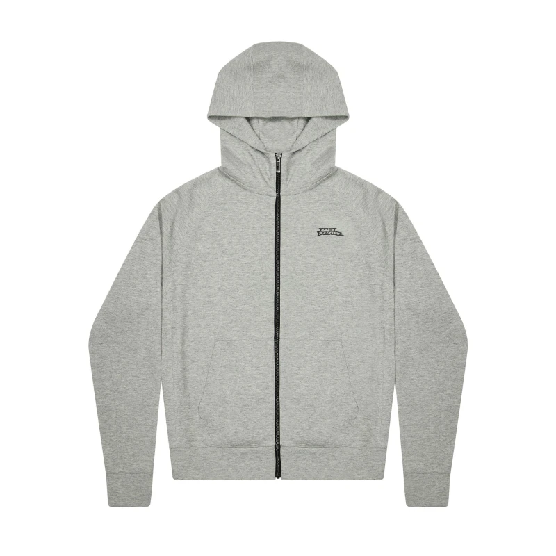 Image of No Fear Mens Tech Zip Up Hoodie Grey male S
