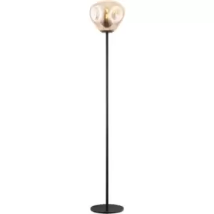 Image of Impex Nina 1 Light Floor Lamp Gold Black