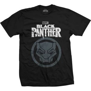 Image of Marvel Comics - Black Panther Big Icon Unisex Medium T-Shirt - Black