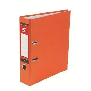 Image of 5 Star Office A4 Lever Arch File 70mm Spine Width Orange