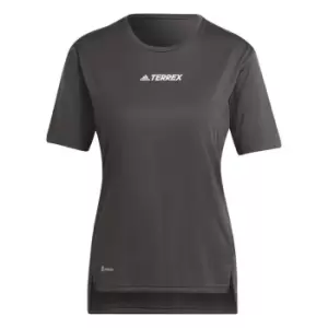 Image of adidas Terrex Logo T Shirt Ladies - Black