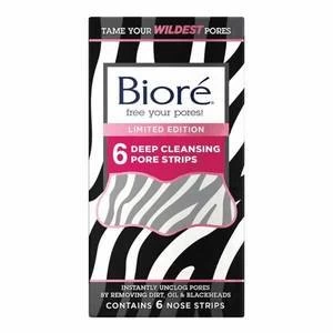 Image of Biore Limited Edition Zebra Deep Cleansing Pore Strips x6