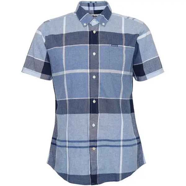 Image of Barbour Doughill Short-Sleeved Shirt - Blue M