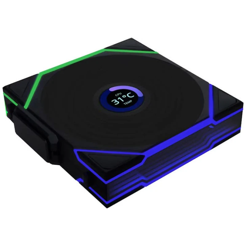 Image of Lian Li UNI FAN TL LCD Wireless Reverse 120 Black Single Fan Pack - 12RTLLCD1W1B