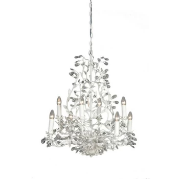 Image of Linea Verdace Lighting - Linea Verdace Michelan 8 Light Multi Arm Chandeliers White Frosted