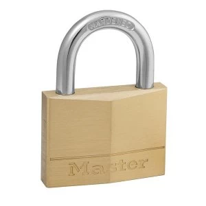 Image of Master Lock 150D 50mm Solid Body Padlock Brass Single