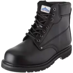 Image of Portwest Mens Steelite SBP HRO Leather Safety Boots (7 UK) (Black) - Black