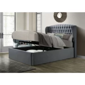 Image of Warwick Velvet Ottoman Grey King Size