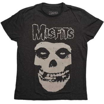 Image of Misfits - Logo & Fiend Unisex Medium T-Shirt - Grey/ Black