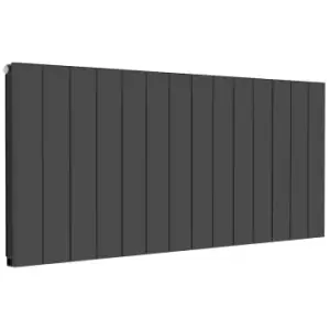 Image of Towelrads Ascot Single Anthracite Aluminium Designer Radiator - 60 X 14Cm