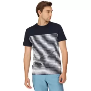 Image of Regatta Mens Shorebay Coolweave Striped Tee T Shirt M - Chest 39-40' (99-101.5cm)