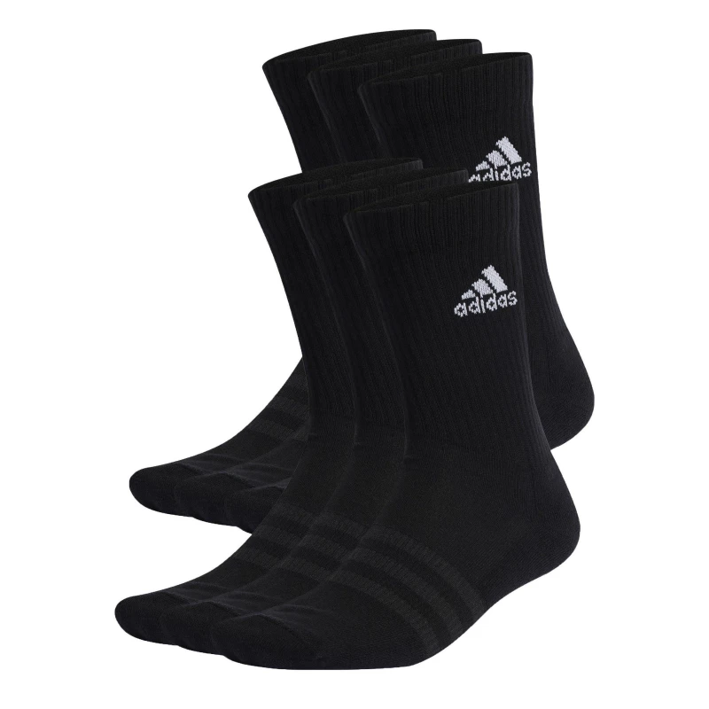 Image of Adidas adidas Crew 6 Pack Socks Black Male 4/5-5/5 AG95301