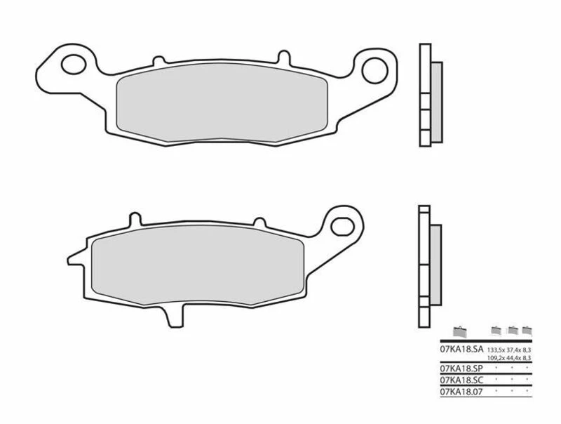 Image of Brembo S.p.A. Street Sintered Metal Brake pads - 07KA18SA