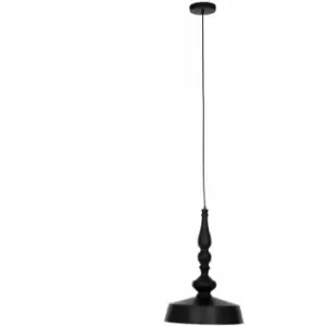 Image of Premier Housewares - Chandelier / Ceiling Light Small Black And Gold Pendant Lights For Ceiling / Hallway / Living Room Robust Metal Hanging Lighting