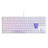 Image of Ducky One 3 Classic TKL USB RGB Mechanical Gaming Keyboard Cherry Silver - Pure White UK Layout