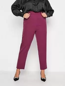 Image of Yours Hazel Tapered Trouser Magenta, Pink, Size 26, Women