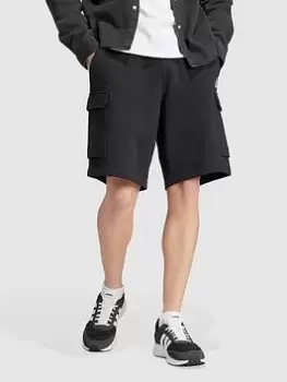 Image of adidas Sportswear Essentials French Terry Cargo Shorts - Black, Size XS, Men