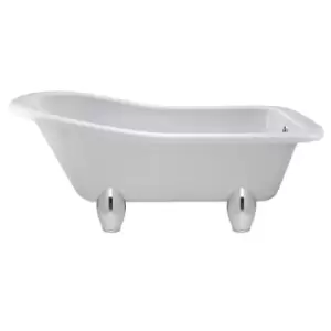Image of Hudson Reed Brockley Freestanding Bath With Deacon Leg Set (1500mm) - White
