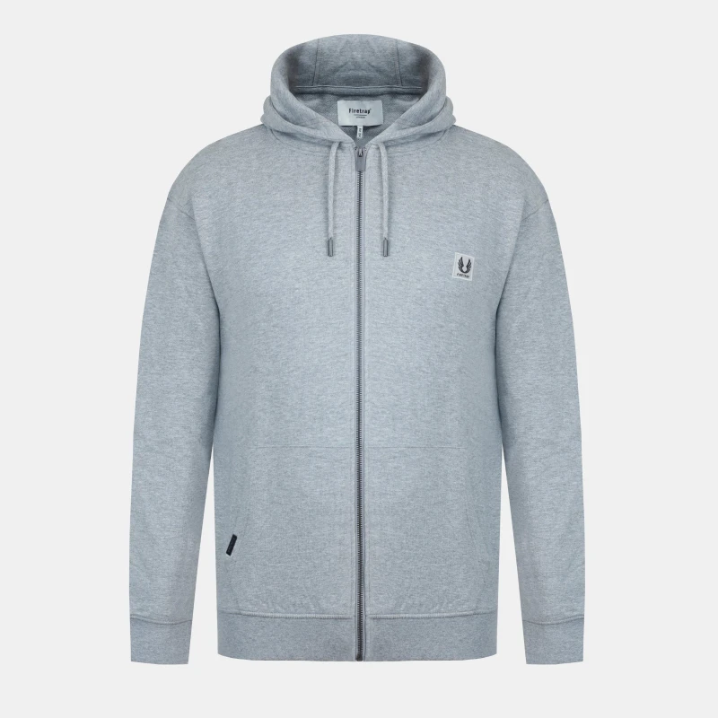 Image of Firetrap Mens Zip Hoodie Grey Marl male S
