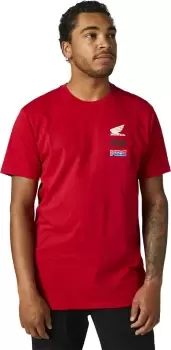 Image of FOX Honda Wing SS Premium T-Shirt, red Size M red, Size M
