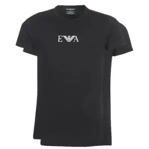 Image of Emporio Armani CC715-PACK DE 2 mens T shirt in Black - Sizes EU XXL,EU S,EU M,EU L,EU XL