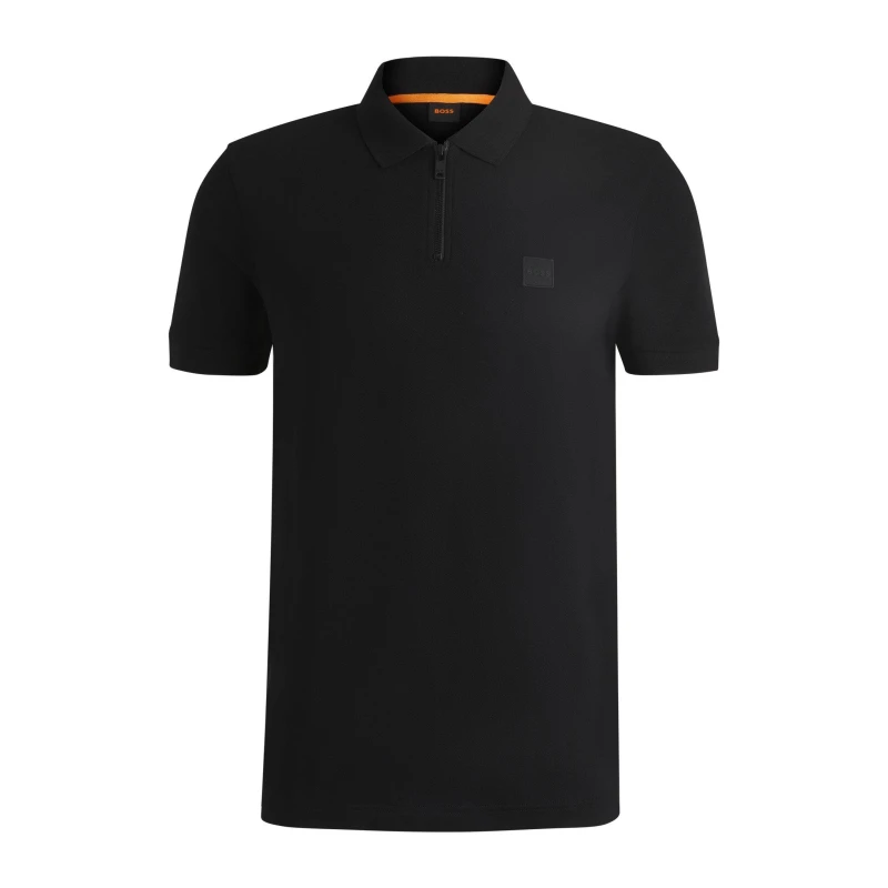 Image of Boss Passer Zip Polo Shirt Black M