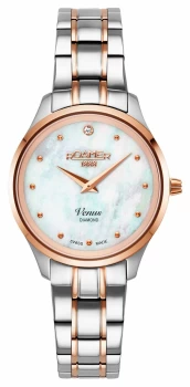 Image of Roamer 601857 49 89 20 Womens Venus Diamond Two Tone Steel Brace Colour - Silver Tone